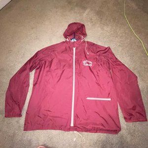 Capital Bermuda Red Nylon Windbreaker Rain Jacket